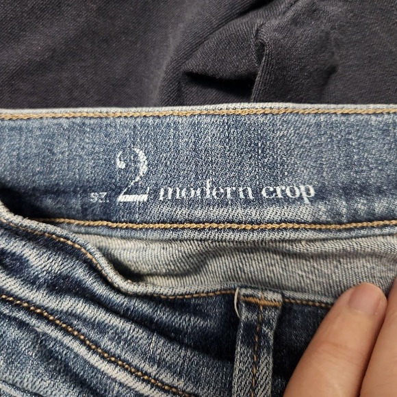 Ann Taylor LOFT Modern Crop Jeans Womens Size 2 Medium Wash Blue Denim Pants G22 - Picture 6 of 7